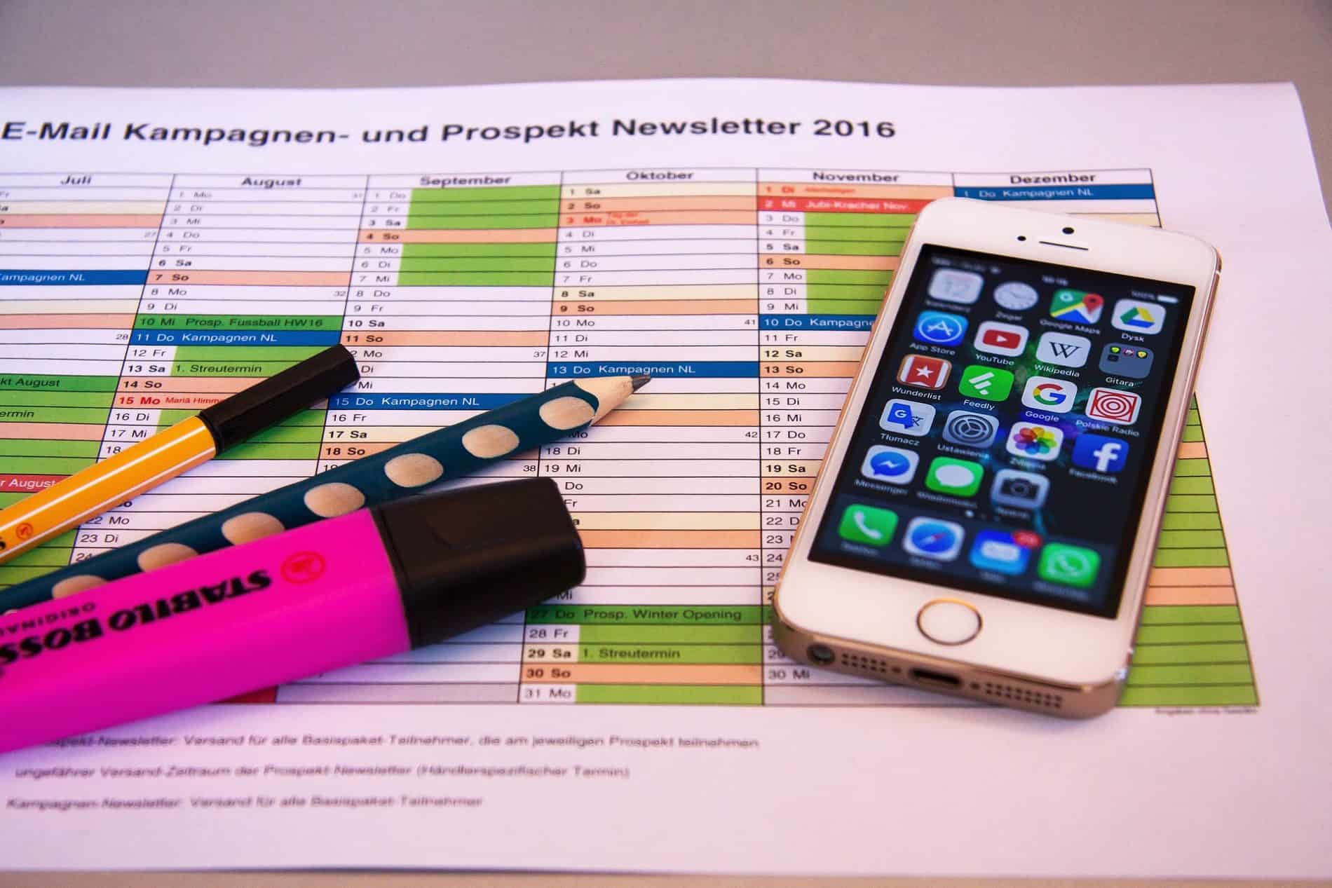 Creating a social media content calendar